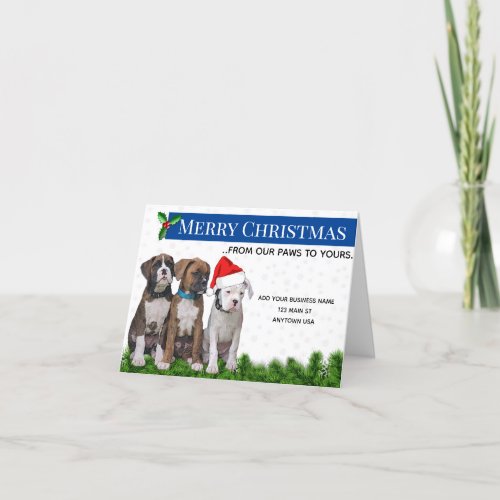 Dog Themed Christmas Cards Veterarinay Thank You Card