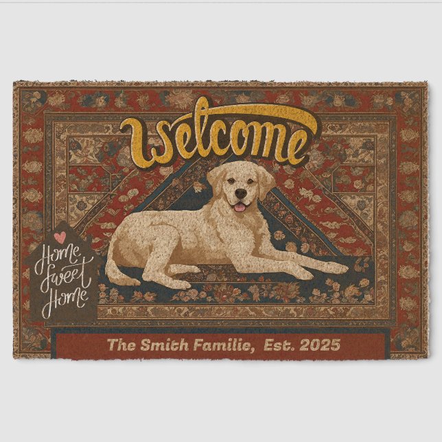 Dog-Themed Coir Mat (Front)