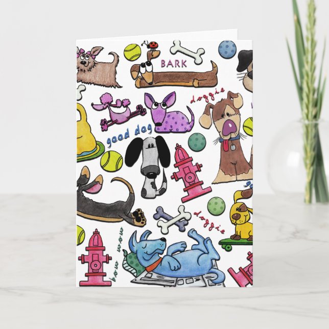 Dog Themed Collage Card (Front)