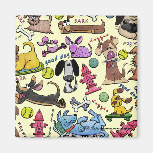 Dog Themed Collage Magnet