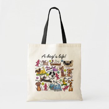 Dog Themed Collage Tote Bag by creationhrt at Zazzle