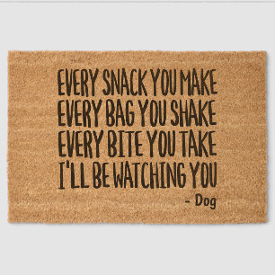 Dog Themed Funny Text Coir Mat