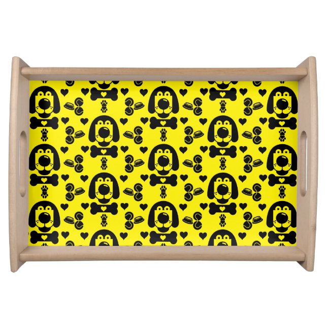 Dog Themed Patterned Serving Tray (Front)