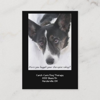 Dog Therapy Business Card Ii by lotzostuff at Zazzle