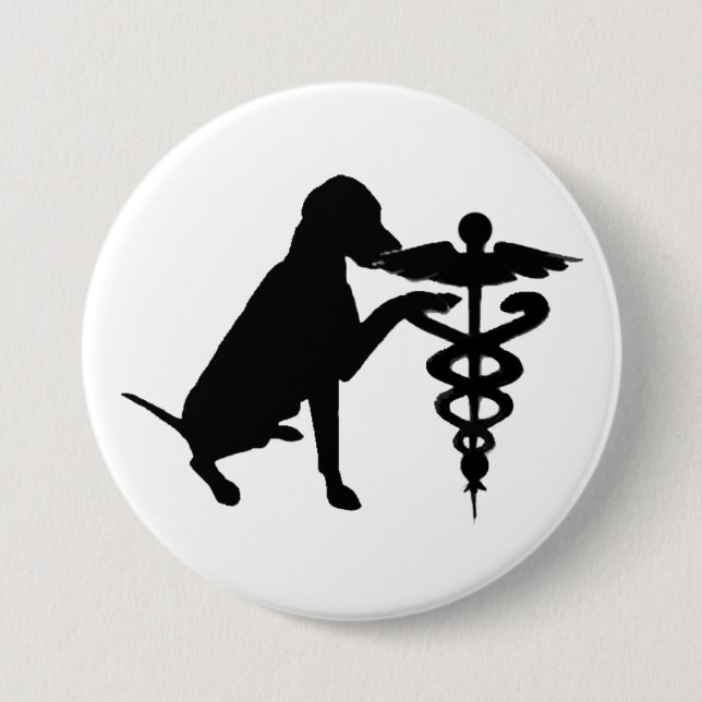 DOG THERAPY HOSPITAL BUTTON (Front)