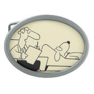 Dog Therapy Oval Belt Buckle
