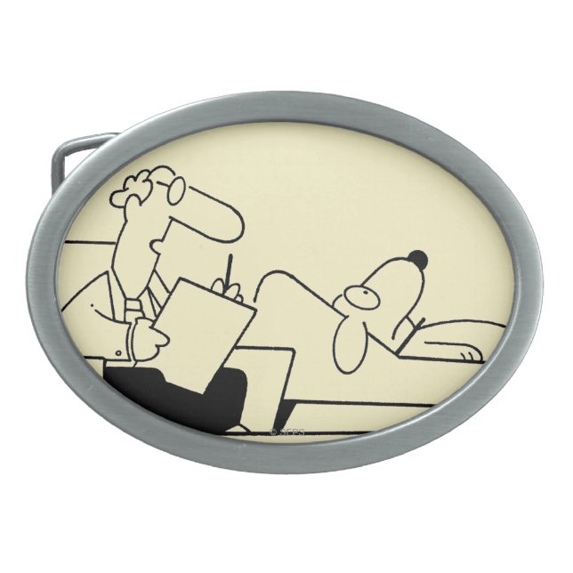 Dog Therapy Oval Belt Buckle (Front)