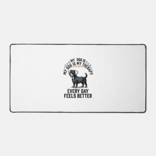 Dog Therapy Shirt Vintage Engraved Dog Lover Gift_ Desk Mat