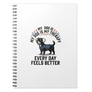 Dog Therapy Shirt Vintage Engraved Dog Lover Gift_ Notebook