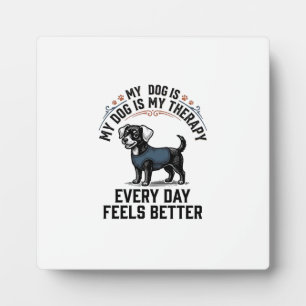 Dog Therapy Shirt Vintage Engraved Dog Lover Gift_ Plaque