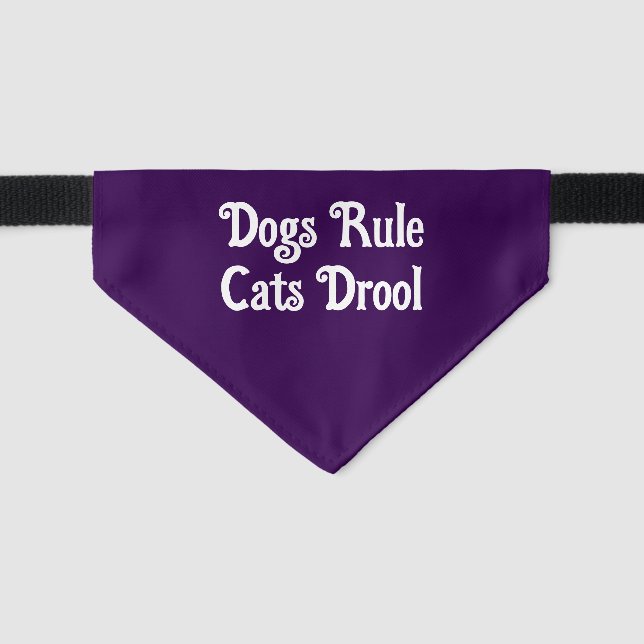 Dog Thoughts Pet Bandana Collar (Front)