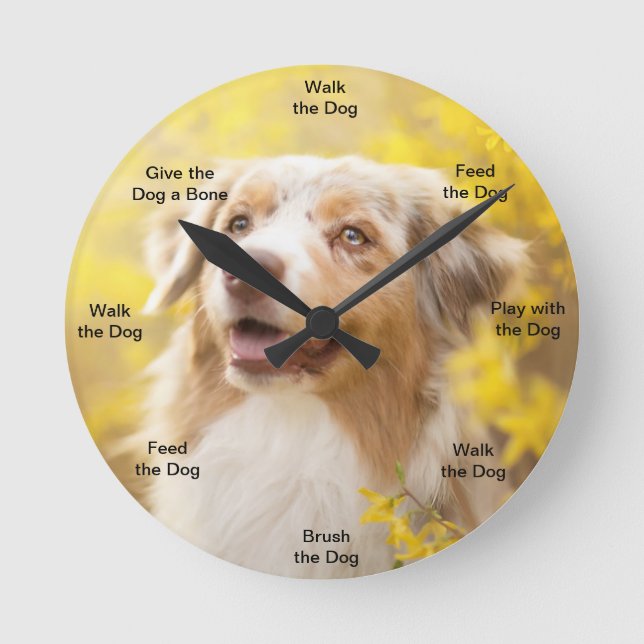 Dog Time Wall Clock (Front)