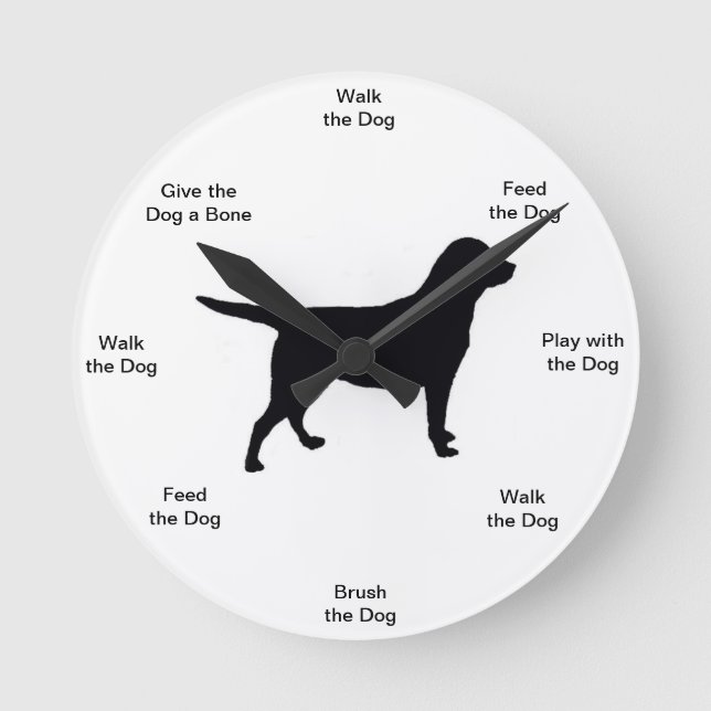 Dog Time Wall Clock (Front)
