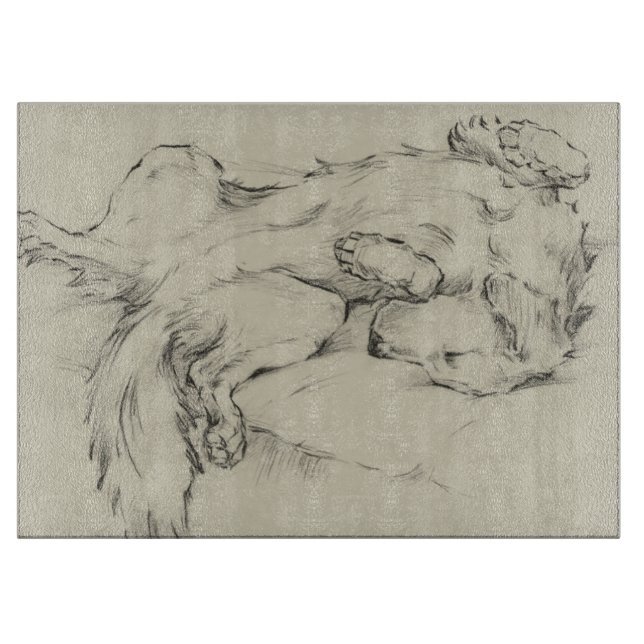 Dog Tired Cutting Board (Front)