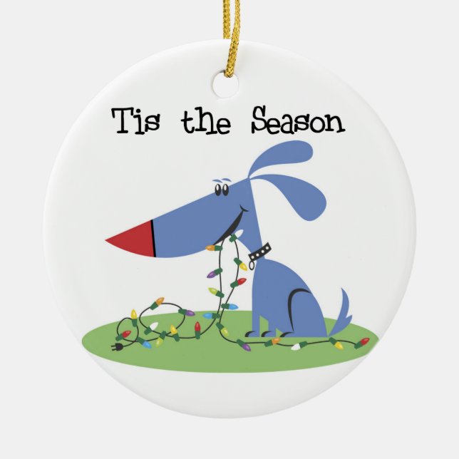 Dog Tis the Season Ornament (Front)