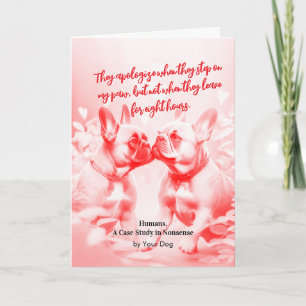 Dog to human advice card French Bulldog