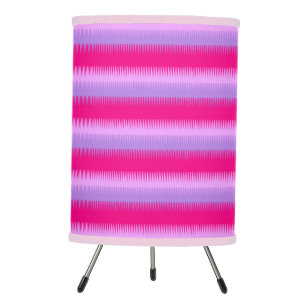 Dog tooth lines purple pink girls lamp