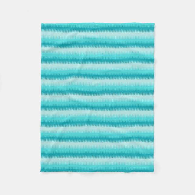 Dog tooth stripe aqua blue, green, teal blanket (Front)