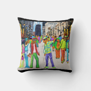 Dog Town City - CHICAGO Throw Pillow