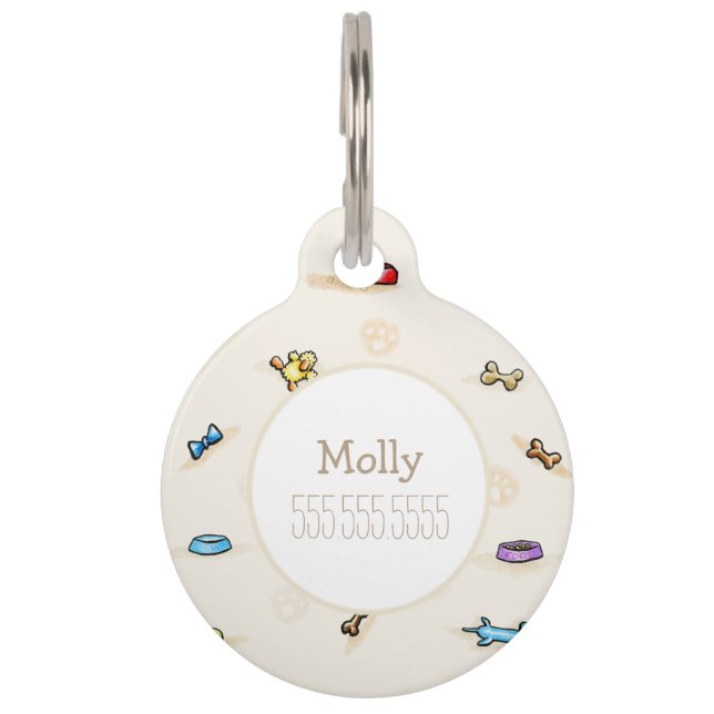 Dog Toy Land Personalized Pet Tag (Front)