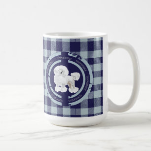 DOG TOY POODLE  (BLUE) COFFEE MUG