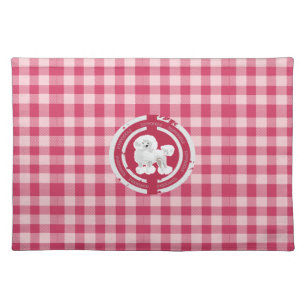 DOG TOY POODLE (PINK) CLOTH PLACEMAT