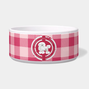 Dog  Toy Poodle (Pink theme) Bowl