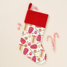 Dog Toys Peanut Butter - White Christmas Stocking