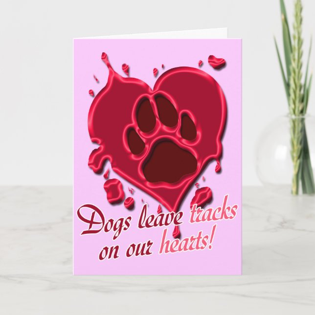 Dog Tracks! Customized Greeting Card (Front)