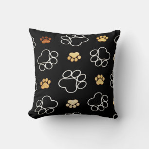 Dog Tracks Throw PIllow