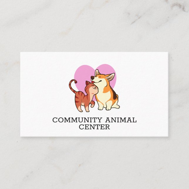 Dog Trainer | Animal Center | Pet Lover Business Card (Front)