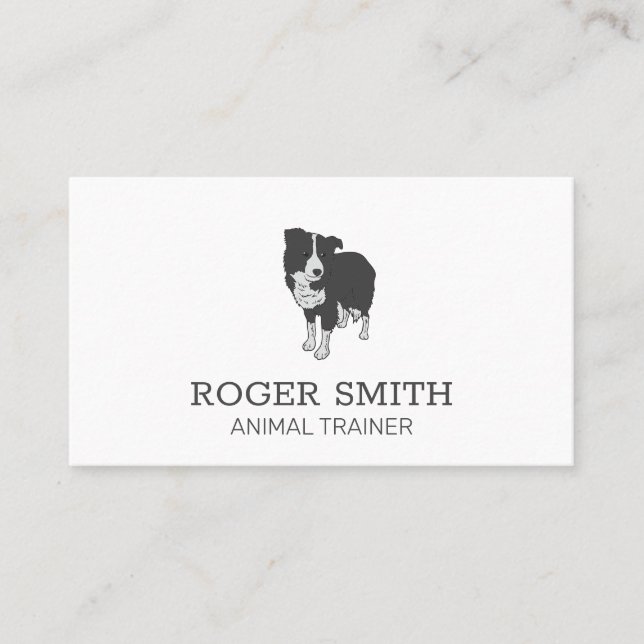 Dog Trainer | Animal Services | Dog Sitter Business Card (Front)