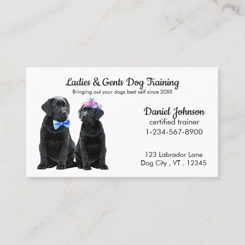 Dog Trainer _ Black Labrador _ Cute Puppy Dog Business Card