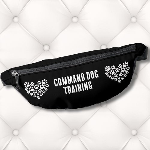 Dog Trainer Black White Paw Print Fanny Pack