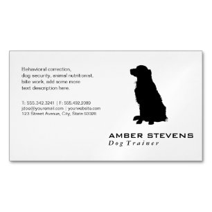 Dog Trainer Breeder Business Card Magnet