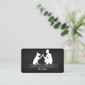 Dog trainer Business car for her Business Card (Standing Front)