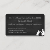 Dog trainer Business car for her Business Card (Back)