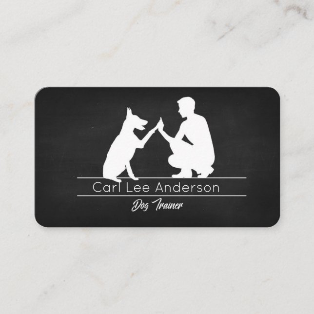 Dog trainer Business car for him Card (Front)