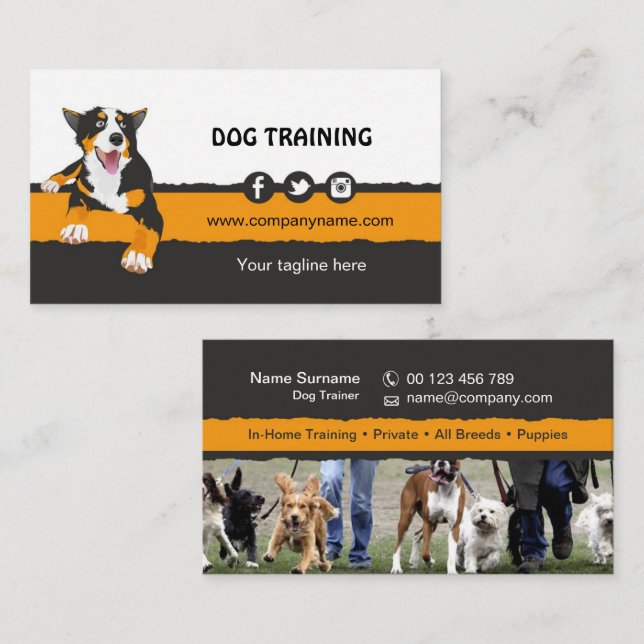 Dog Trainer Business Card (Front/Back)