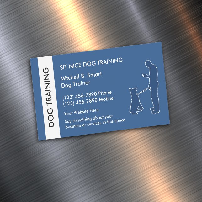 Dog Trainer Business Card Magnets (Creator Uploaded)