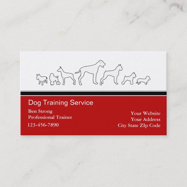 Dog Trainer Business Cards (Front)