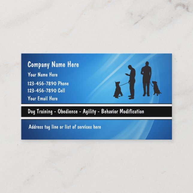 Dog Trainer Business Cards (Front)