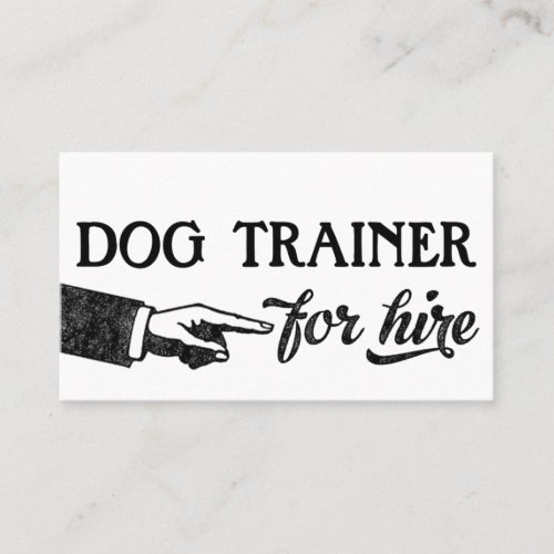 Dog Trainer Business Cards _ Cool Vintage