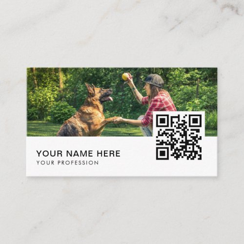 dog trainer business cards QR Code 