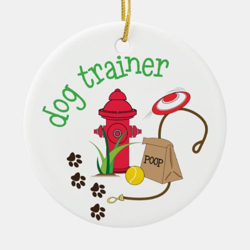 Dog Trainer Ceramic Ornament