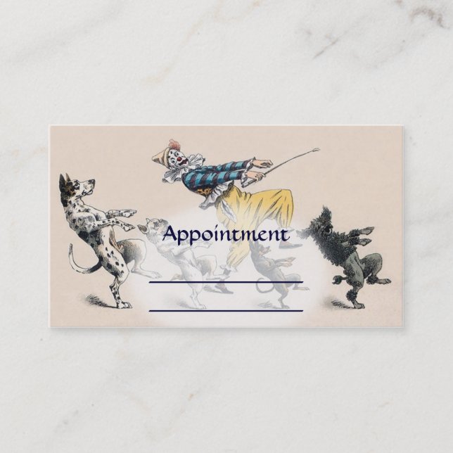 Dog Trainer, Clown, Dance Teacher Appointment card (Front)