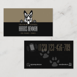 Dog Trainer Dog Training School Business Card