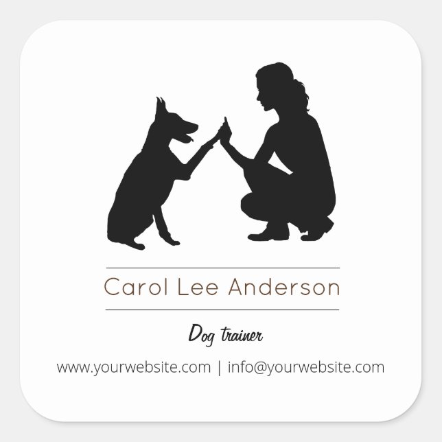 Dog trainer / Dog training Square Sticker (Front)
