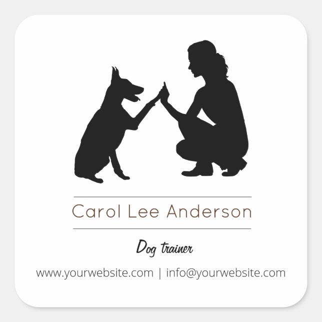 Dog trainer / Dog training Square Sticker (Front)