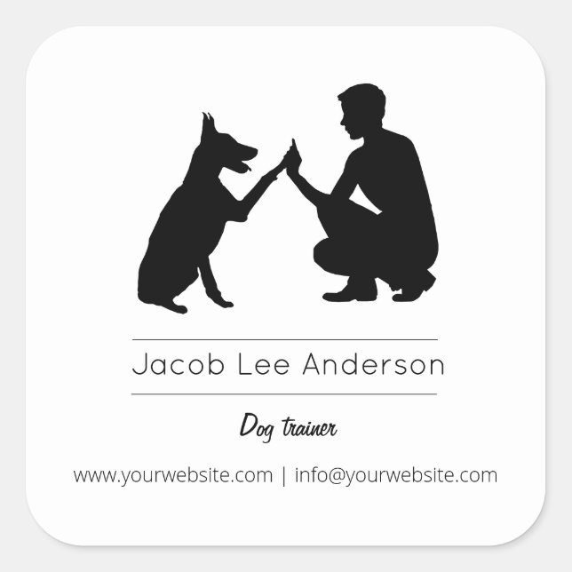 Dog trainer / Dog training Square Sticker (Front)